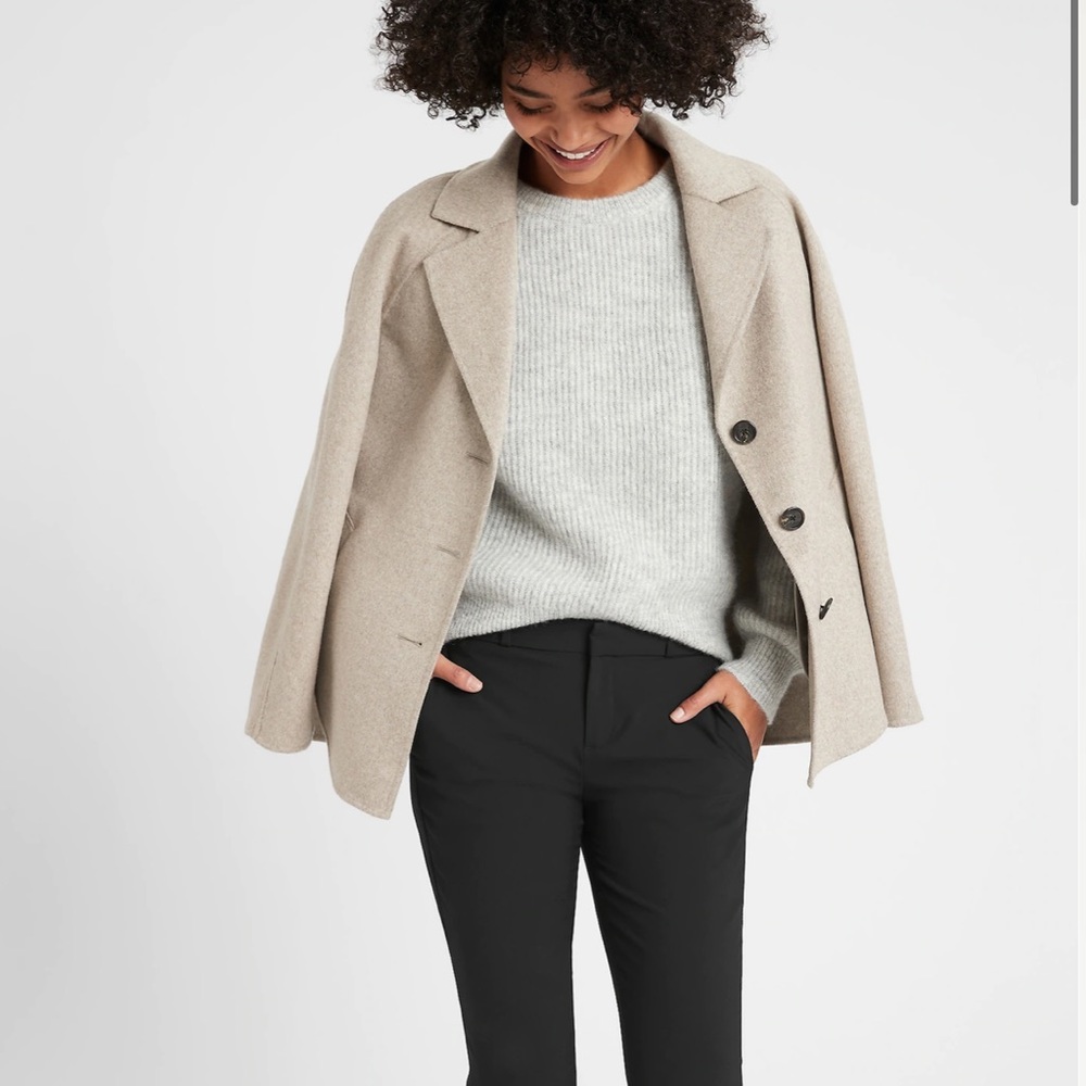 Banana Republic Black Avery Washable Wool Pant